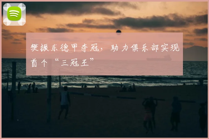 樊振东德甲夺冠，助力俱乐部实现首个“三冠王”